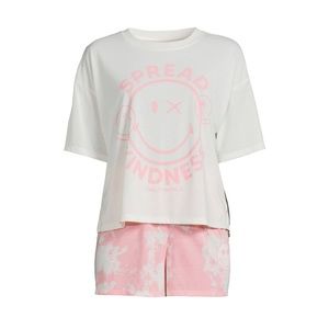 GRAYSON SOCIAL PJ Short Set Size 1X  Womens SPREAD KINDNESS Logo Sleepwear New